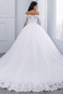 Abito da sposa Maniche Lunghe Formale Gonna lunga Festoni Quanto Tulle - Pagina 2