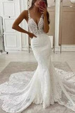 Abito da sposa Senza Maniche Eleganti Schiena Nuda Naturale Tubino