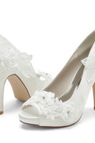 Scarpe da sposa da donna con bocca bassa e testa di pesce tacchi alti con strass scarpe singole da damigella d'onore sandali da banchetto