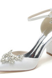 Scarpe da sposa in raso con strass scarpe da sposa bianche scarpe da sposa con fiocco