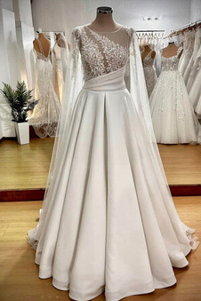 Abito da sposa Eleganti Naturale Caduta Senza Maniche Applique decorato