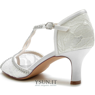 Scarpe da sera scarpe da sposa con strass scarpe da sposa sexy con tacco alto a bocca di pesce sandali a spillo - Pagina 5