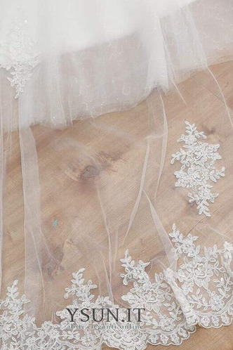 Abito da sposa Pizzo Festoni all'aperto Formale Autunno Naturale - Pagina 4