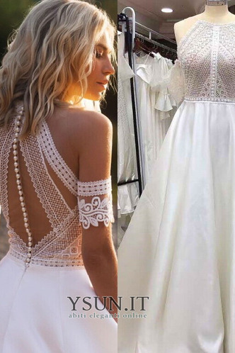 Abito da sposa Piccola t Non Specificato Formale Pizzo francese Shiena Sheer - Pagina 3