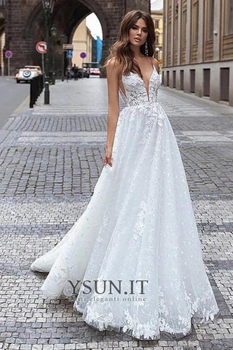 Abito da sposa Eleganti Naturale A-Line Autunno Applique Gonna lunga - Pagina 1