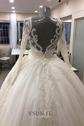 Abito da sposa Inverno Illusione maniche Maniche Lunghe Scollo a v V - Pagina 4