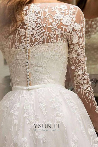 Abito da sposa Quanto Breve treno Shiena Sheer Estate moda a linea - Pagina 3